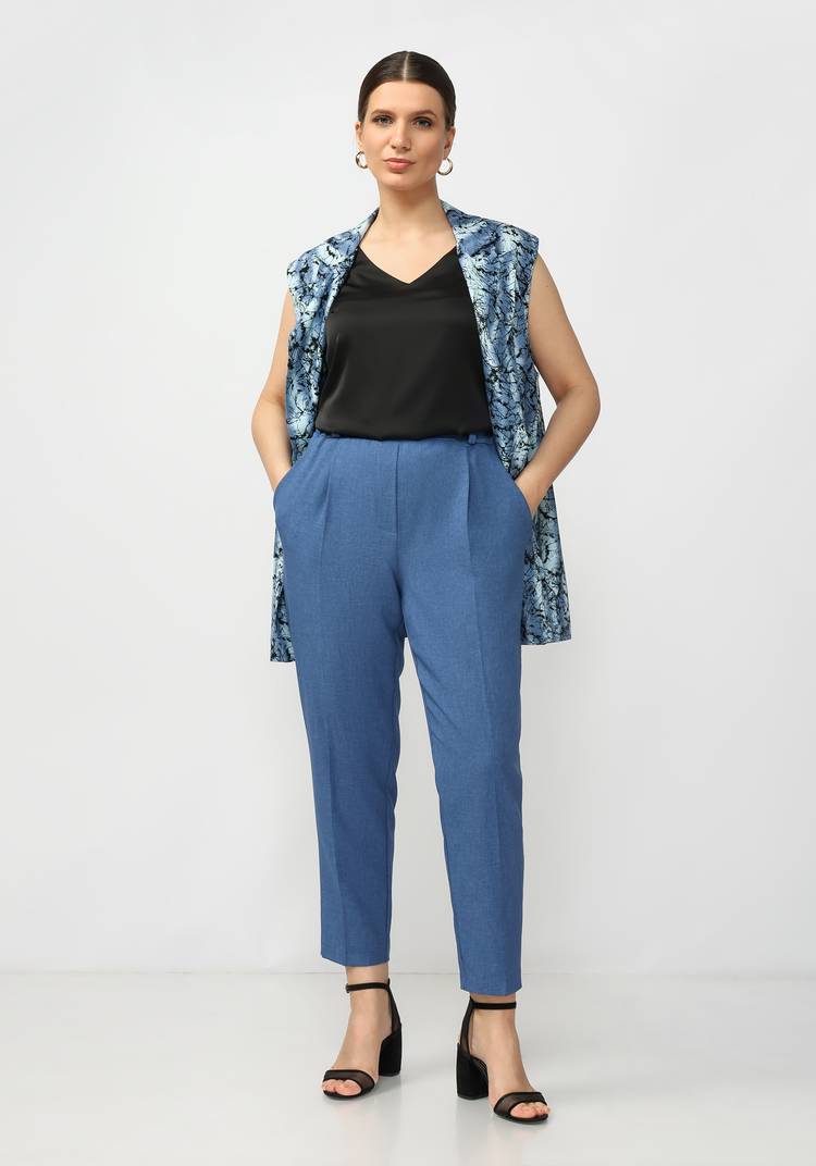 Брюки со складками по переду Адилин шир.  750, рис. 14