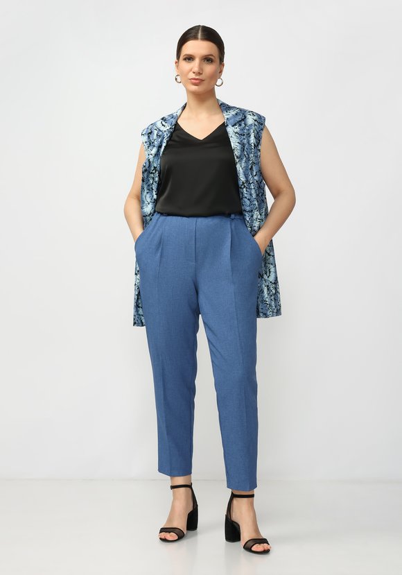 Брюки со складками по переду Адилин шир.  580, рис. 14