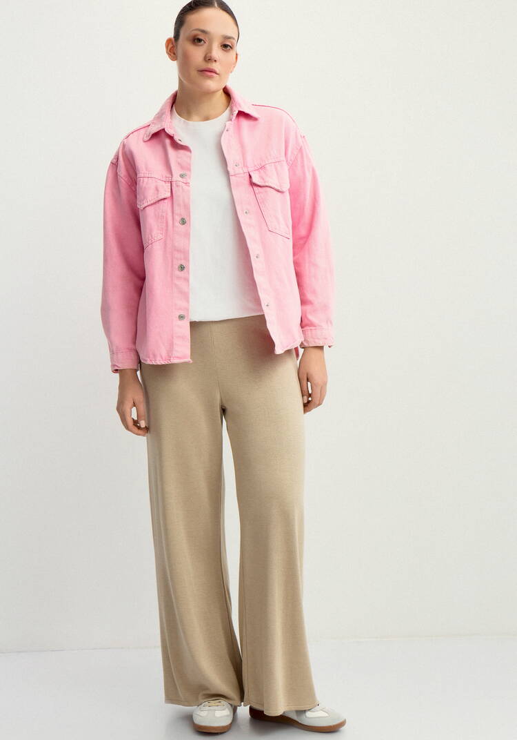 Брюки палаццо свободного кроя шир.  750, рис. 10