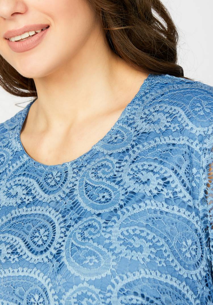 Платье миди кружевное шир.  750, рис. 20