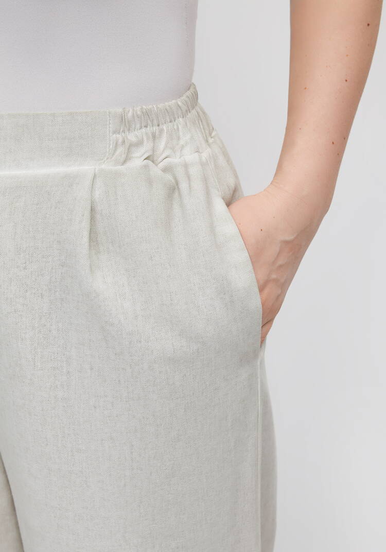 Брюки изо льнаГородская прохлада шир.  750, рис. 5