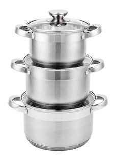 Набор кастрюль с капсульным дном, 6 предметов