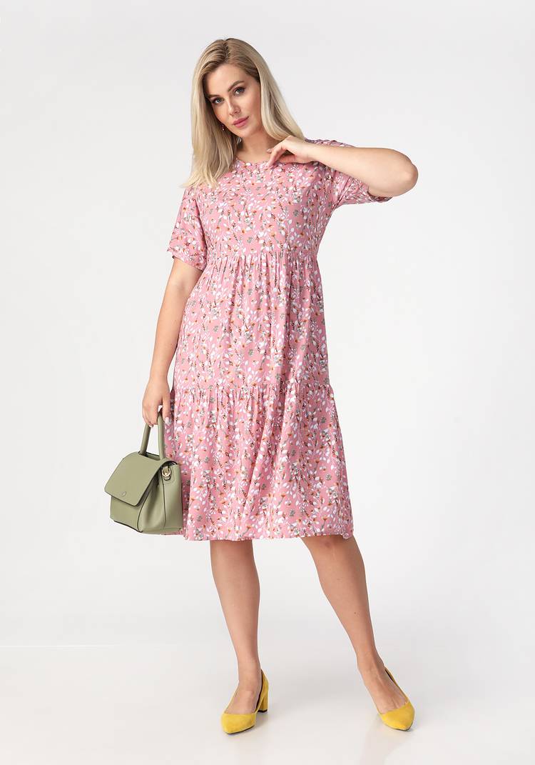 Платье с отрезной талией и коротким рукавом шир.  750, рис. 12