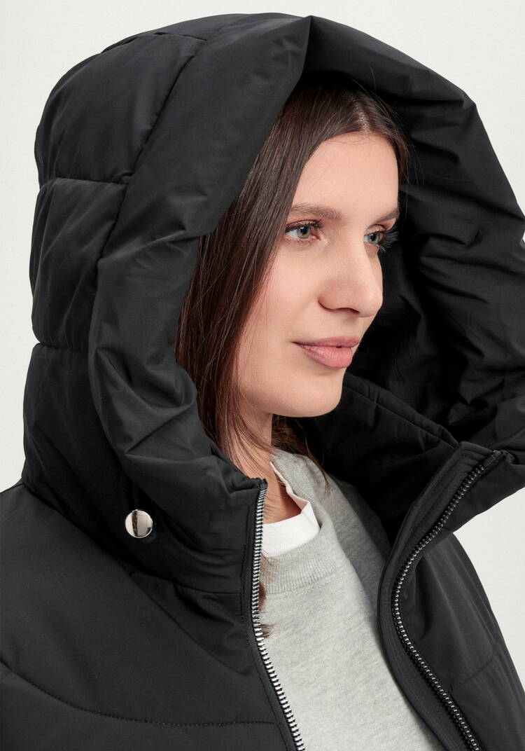 Пуховик стеганый с накладными карманами шир.  750, рис. 35