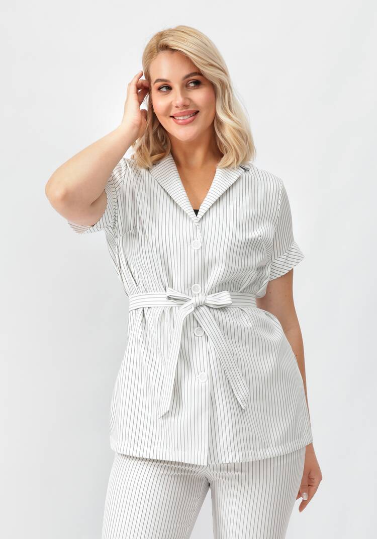 Костюм блуза и брюки в полоску шир.  750, рис. 9