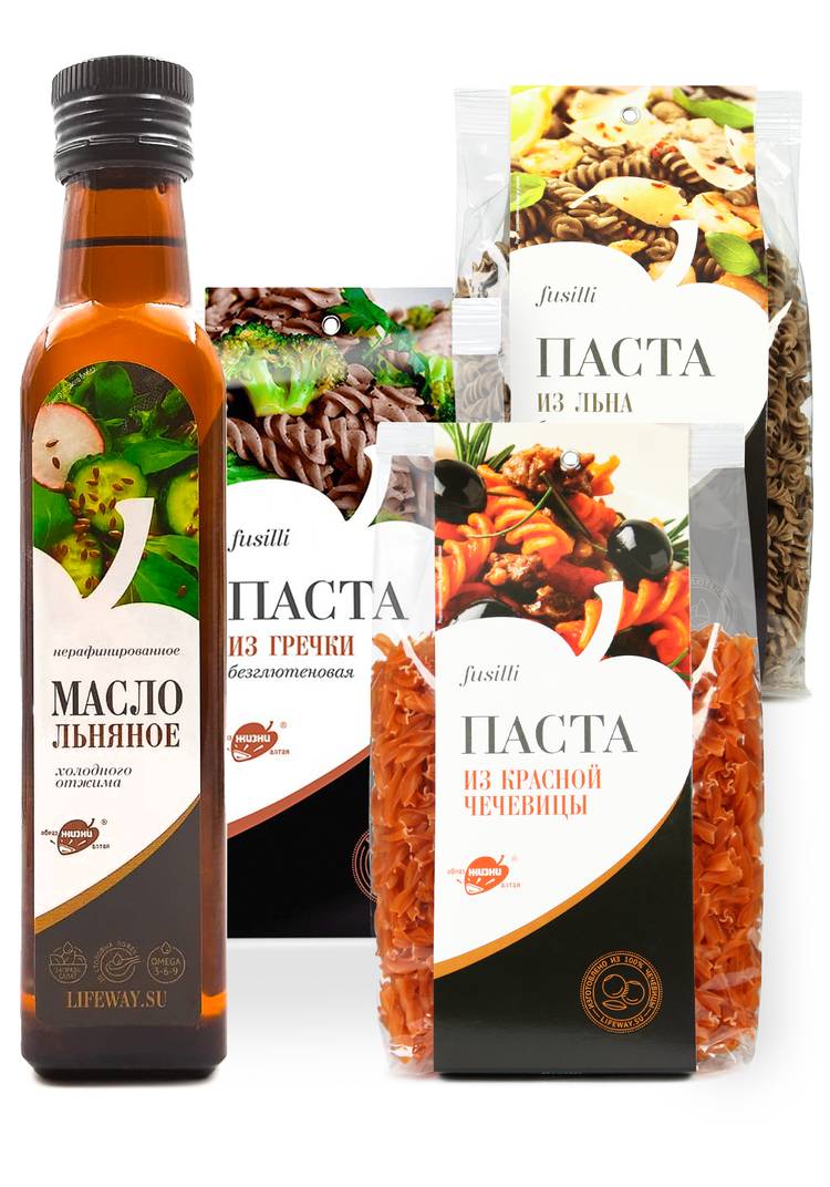 Набор пасты (3 шт.) + Масло льняное шир.  750, рис. 1