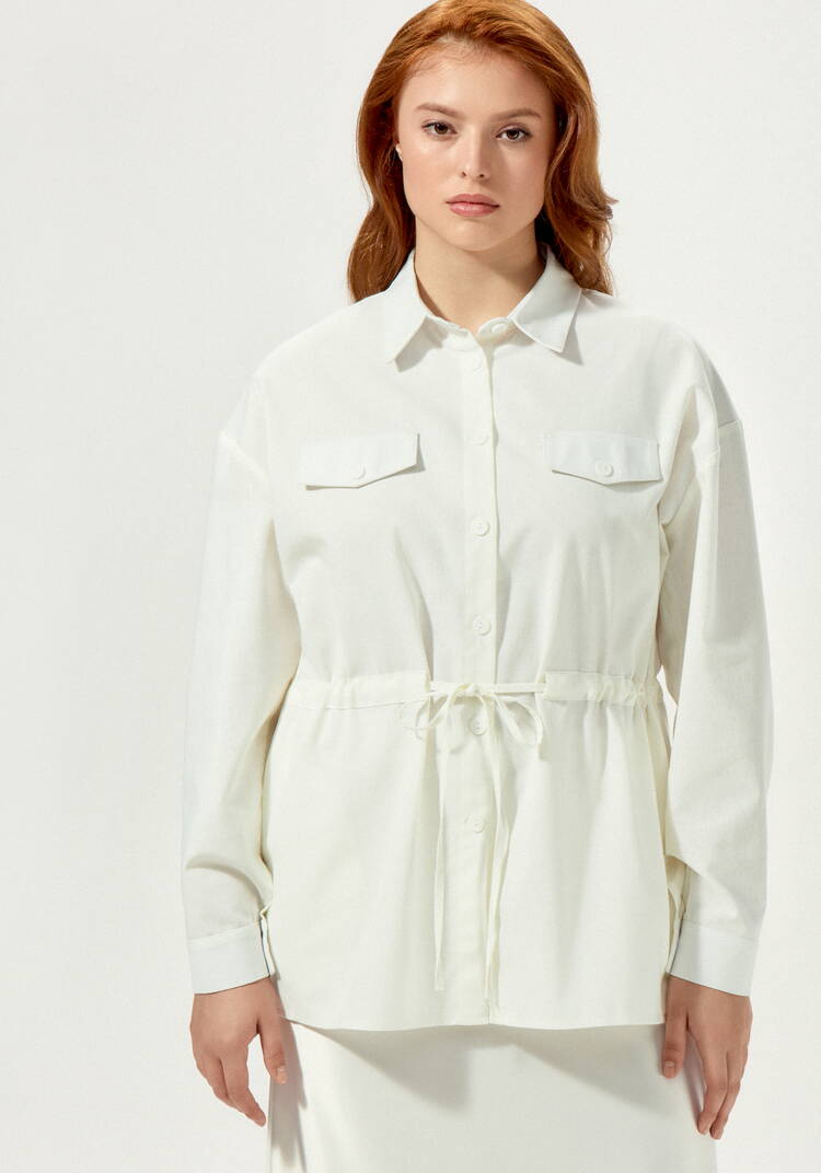 Рубашка изо льна на кулиске шир.  750, рис. 11