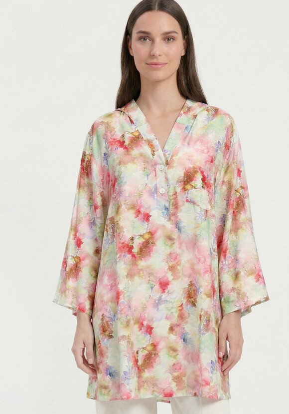 Блуза изо льна с капюшоном шир.  580, рис. 6