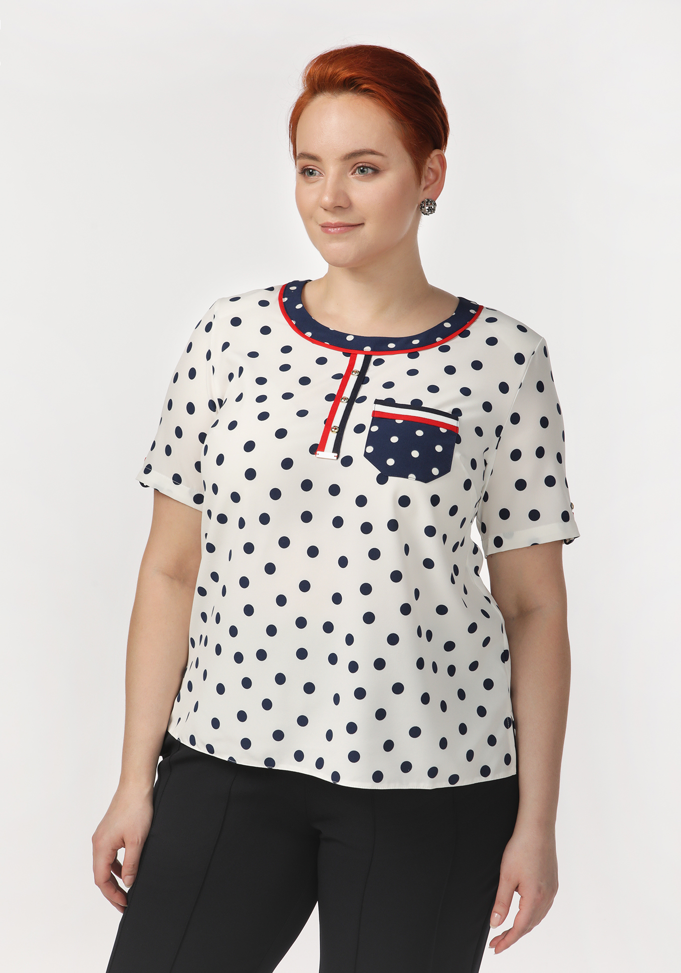 Блуза «Клариса», размер 48, цвет белый - фото 1