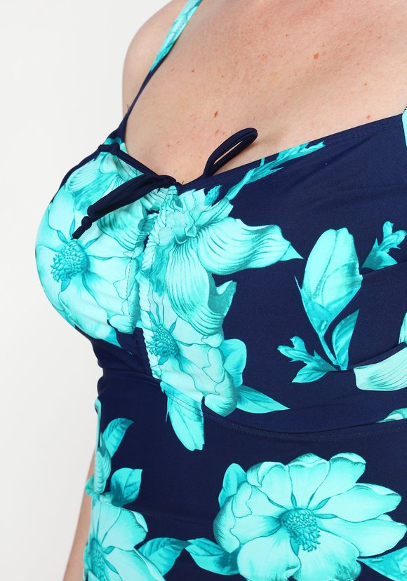 Купальник слитный с имитацией топа шир.  580, рис. 4