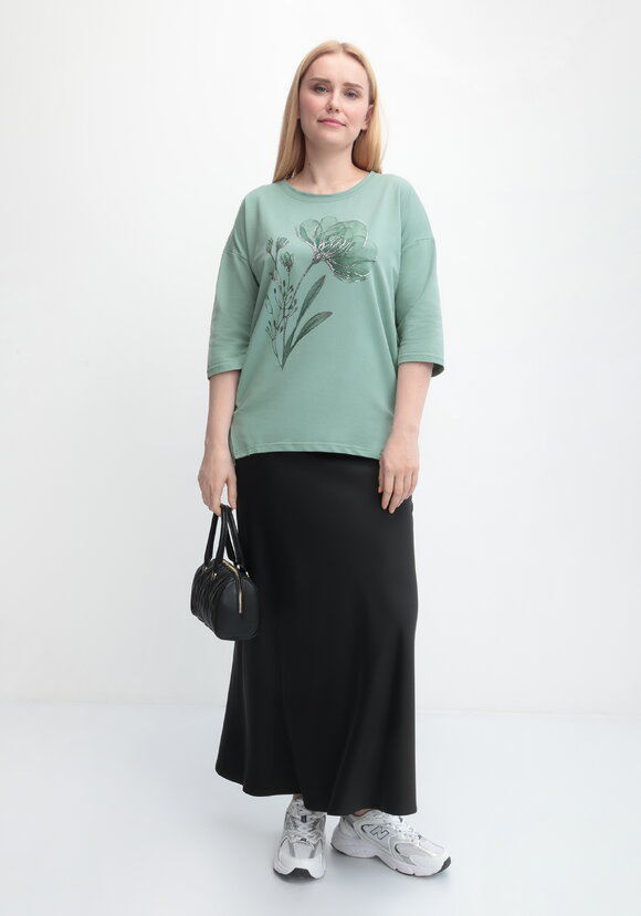 Блуза с принтом цветка и рукавом 3/4 шир.  580, рис. 32