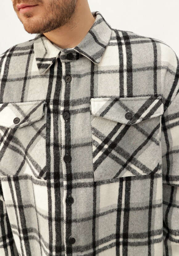 Рубашка в крупную клетку шир.  580, рис. 21