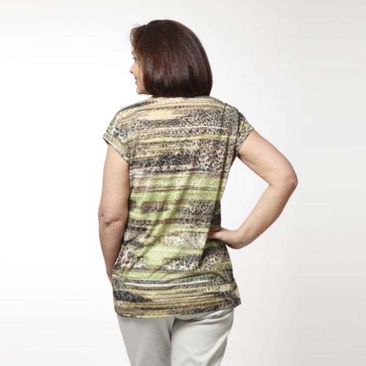Блуза с контрастными вставками и украшением в виде пуговиц шир.  750, рис. 2