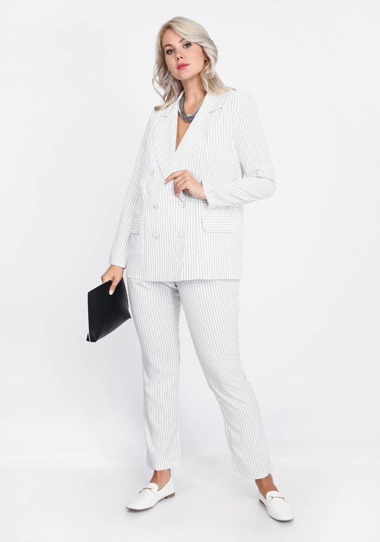 Жакет двубортный в полоску шир.  750, рис. 3