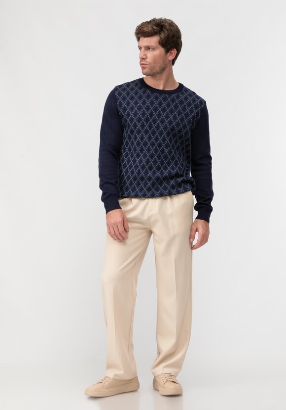 Джемпер в ромб с длинным рукавом шир.  580, рис. 7