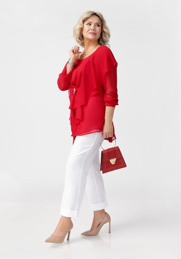 Туника удлиненная с широким воротником шир.  580, рис. 4