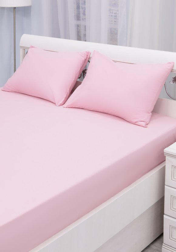 Простыня на резинке из поплина Облако снов шир.  580, рис. 15