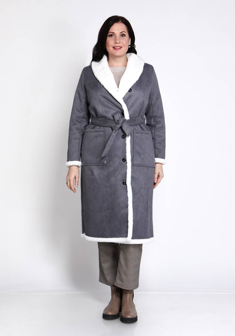 Пальто с шалевым воротником шир.  750, рис. 4