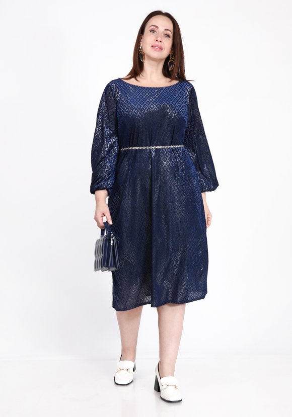 Платье с бархатным рисунком и люрексом шир.  580, рис. 6