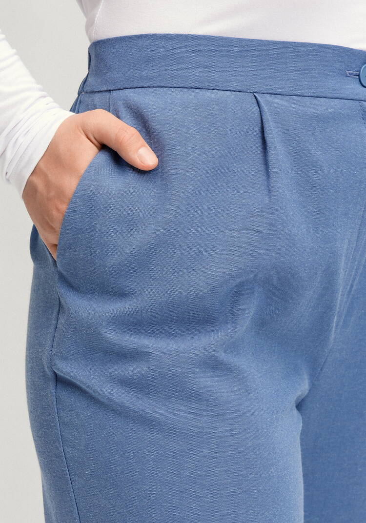 Брюки прямого силуэта с поясом на резинке шир.  750, рис. 10