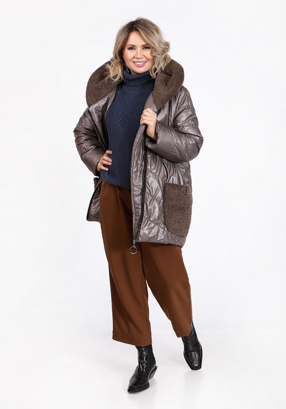 Куртка с отделкой из искусственного меха шир.  580, рис. 1