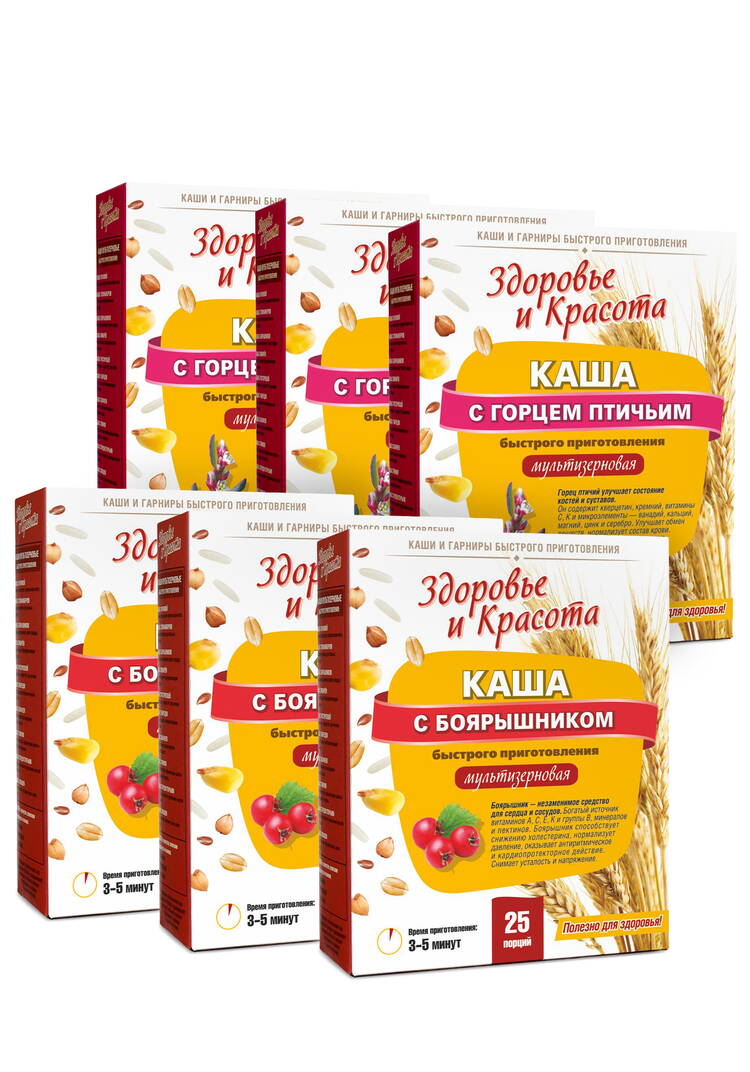 Набор каш Опора и ритм 5 шт. + 1 в подарок шир.  750, рис. 1