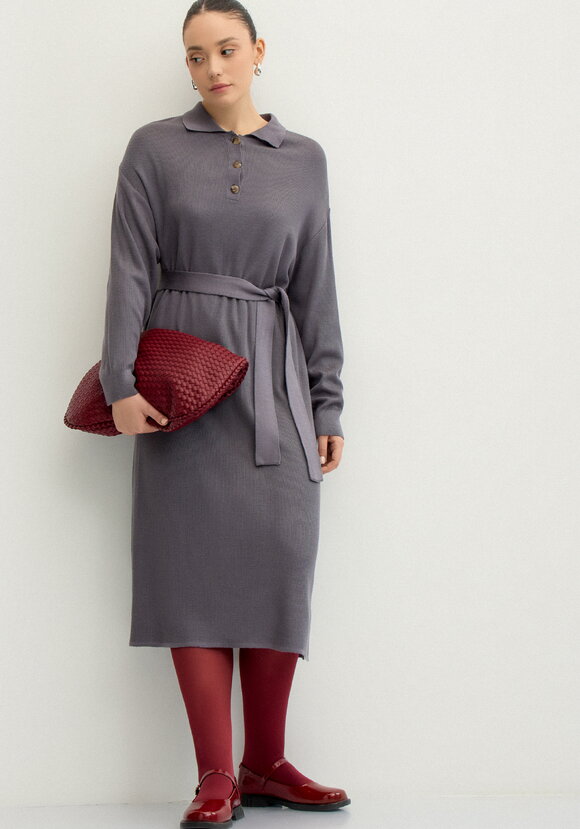 Платье поло с поясом шир.  580, рис. 13