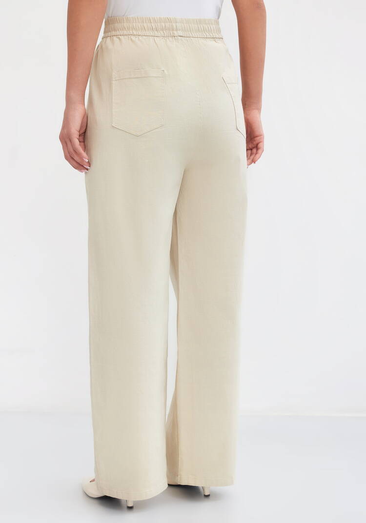 Брюки на резинке по поясу, прямые Симона шир.  750, рис. 32