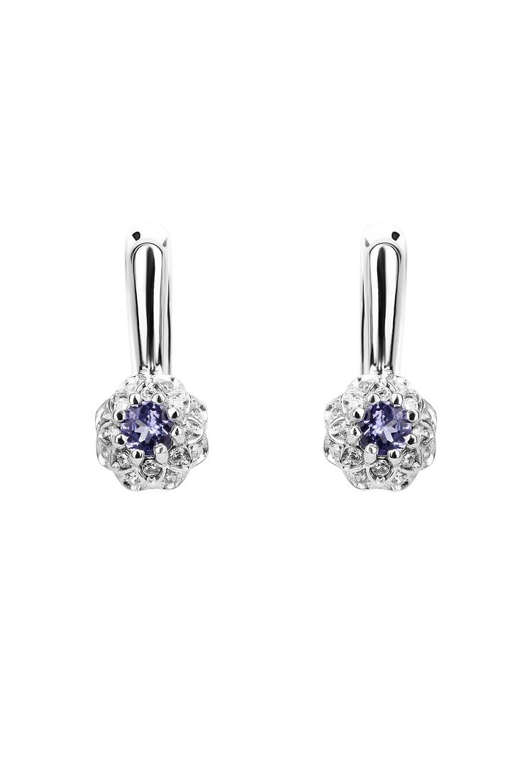 Серьги серебряные Райское наслаждение шир.  750, рис. 1