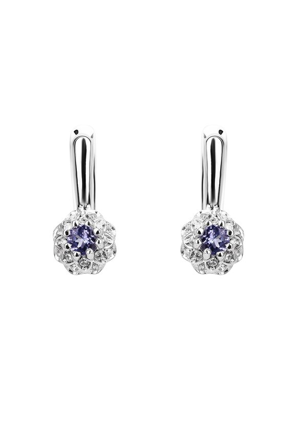 Серьги серебряные Райское наслаждение шир.  580, рис. 1