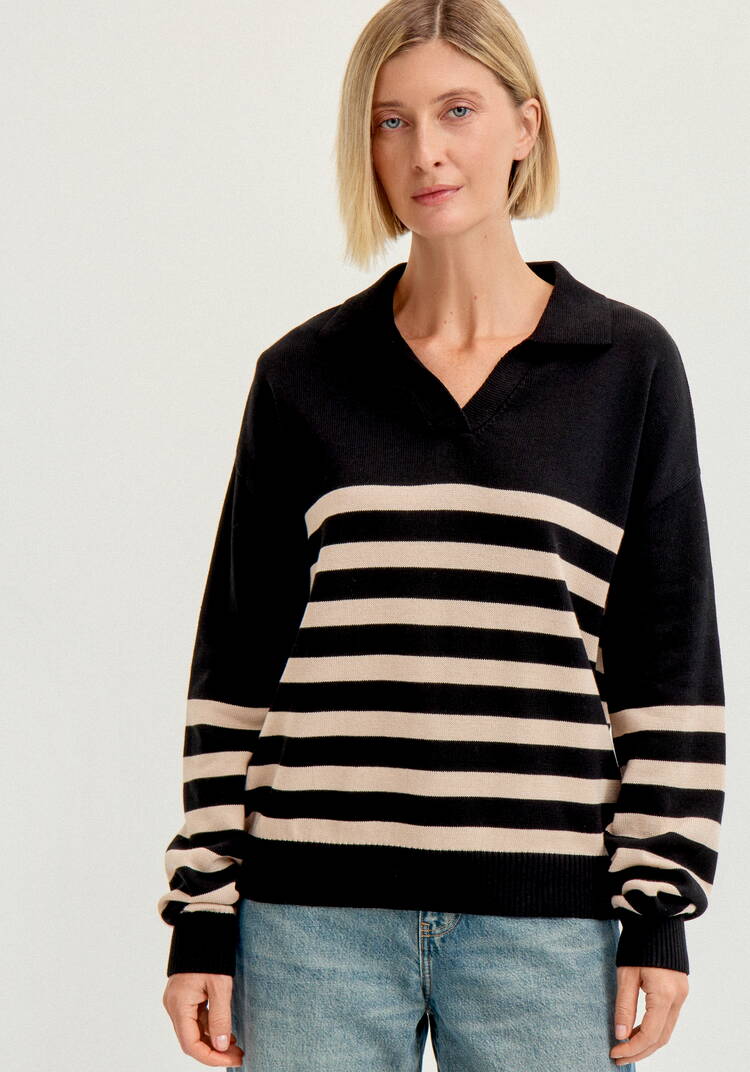 Джемпер поло в полоску шир.  750, рис. 17