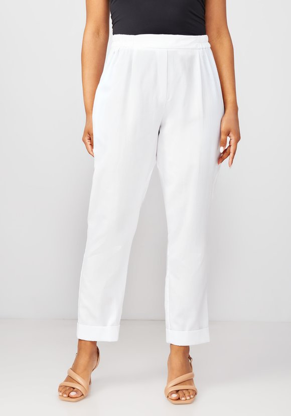 Брюки бананы льняные шир.  580, рис. 10