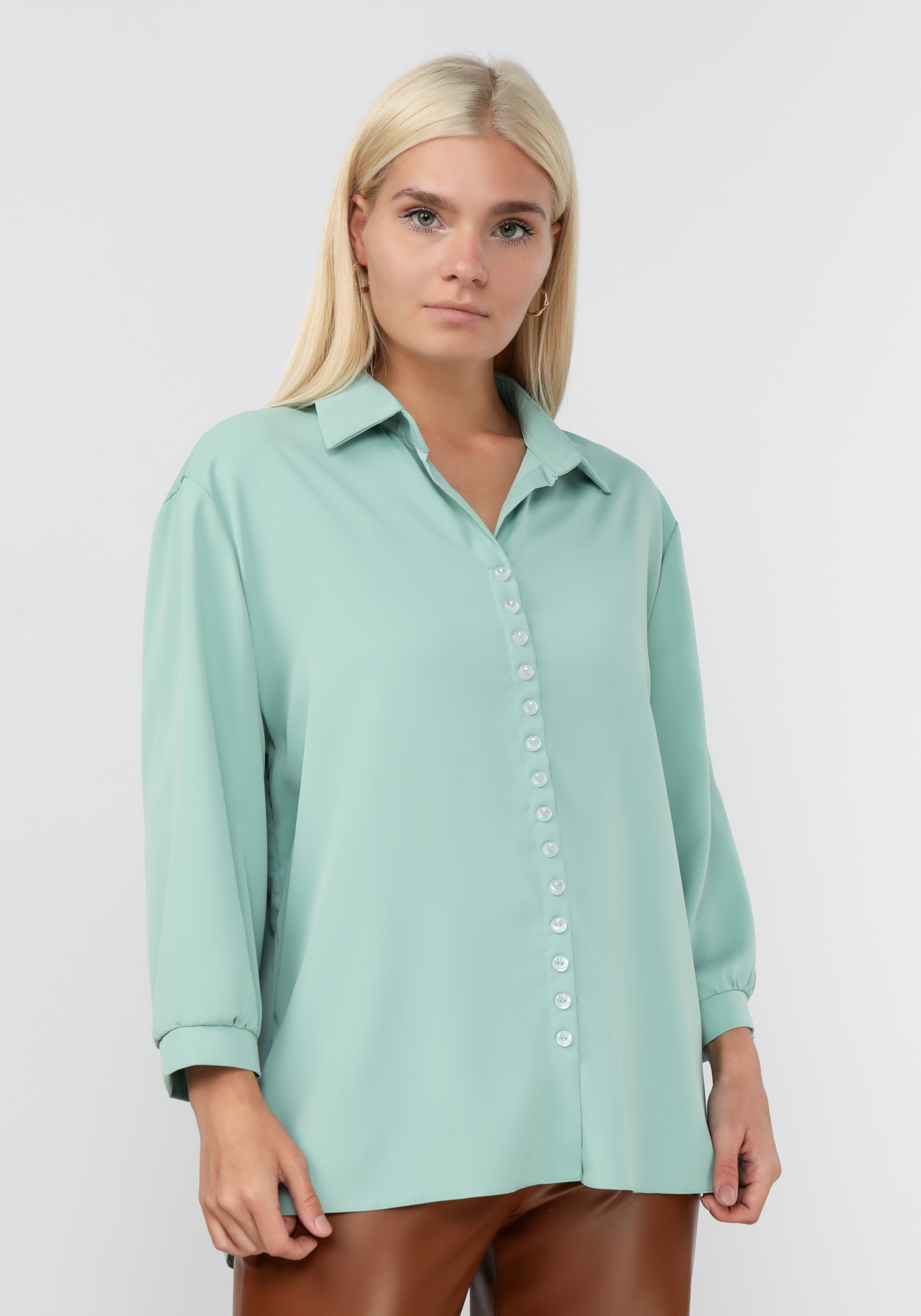 Рубашка "Шейла" Unit, цвет зеленый, размер 56 - фото 2