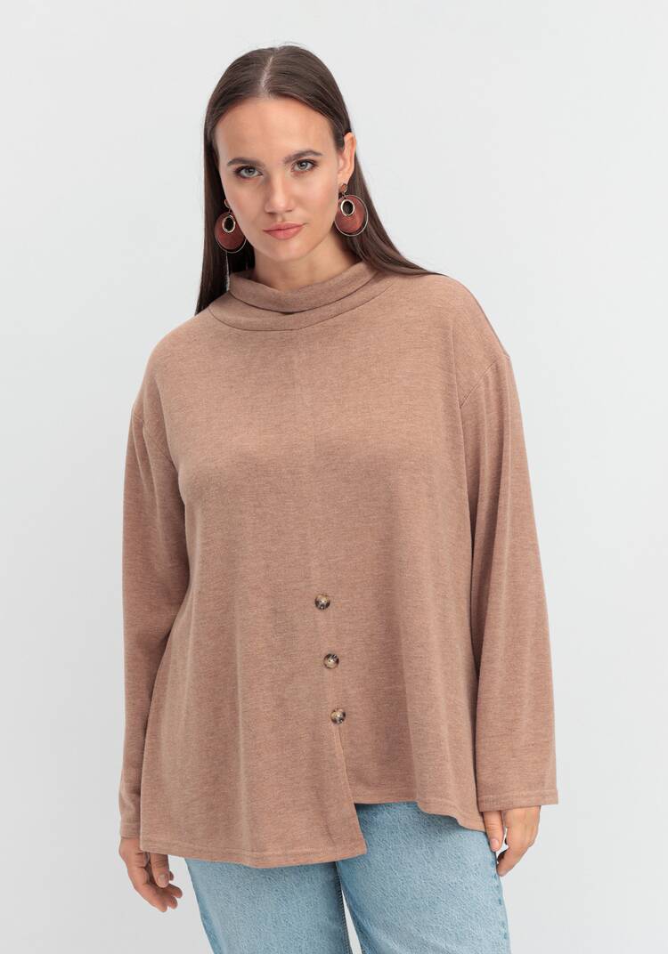 Джемпер с асимметричным низом шир.  750, рис. 23