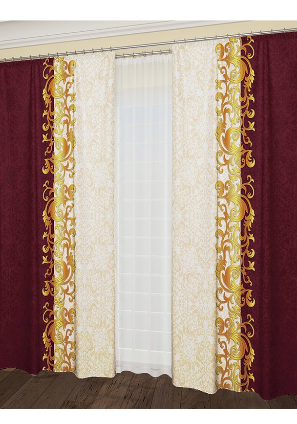 Комплект штор Шоколадное пралине шир.  580, рис. 2