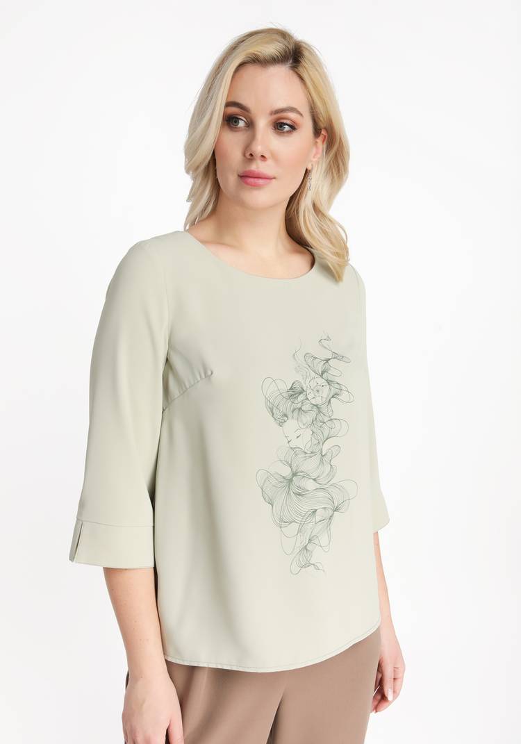 Блуза Таинственная красавица шир.  750, рис. 13