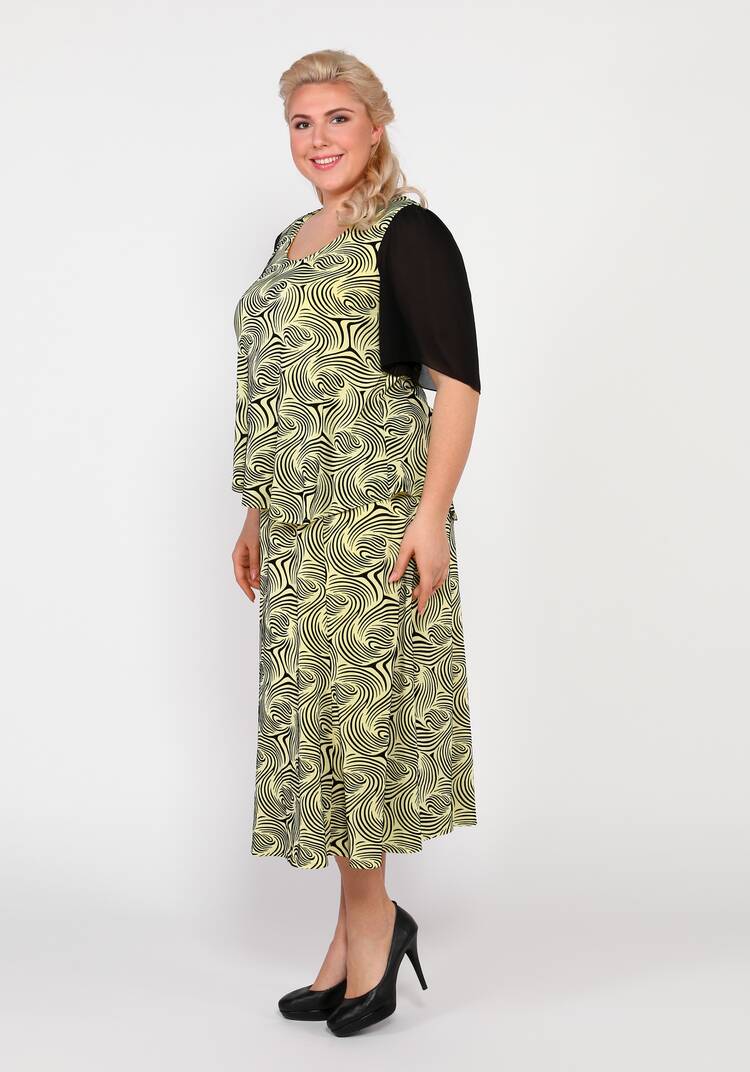 Платье-миди трапециевидного силуэта шир.  750, рис. 8