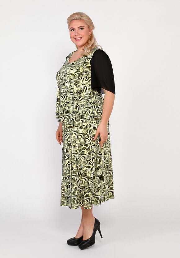 Платье-миди трапециевидного силуэта шир.  580, рис. 8