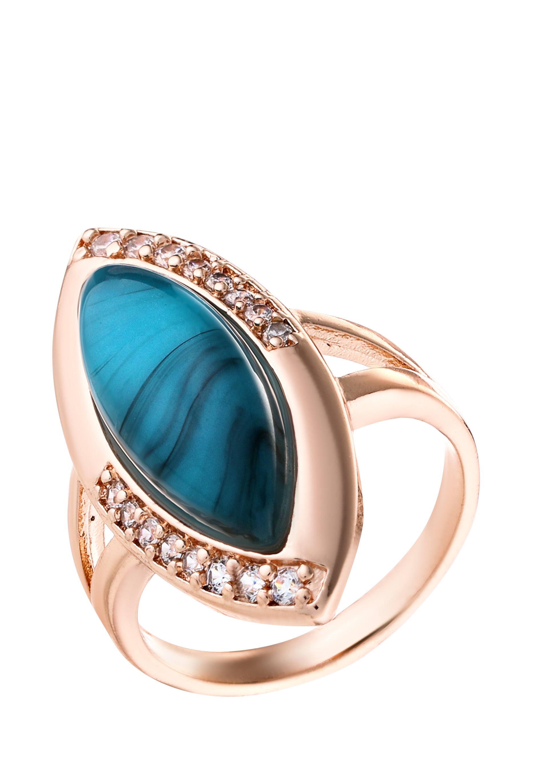 Комплект "Невесомый шлейф" BO.GEMS, цвет голубой, размер 17 перстень - фото 4