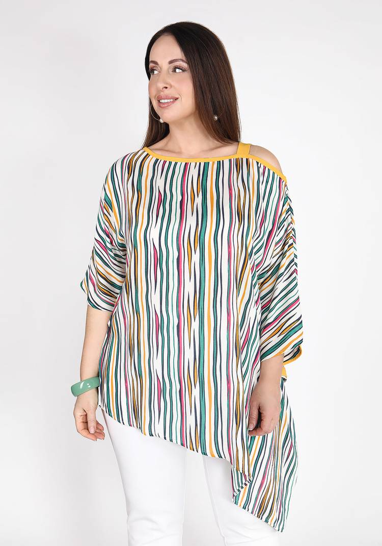 Туника с асимметричным вырезом на бретели шир.  750, рис. 5