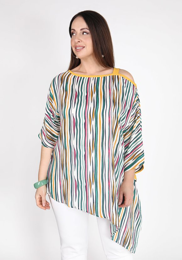 Туника с асимметричным вырезом на бретели шир.  580, рис. 5