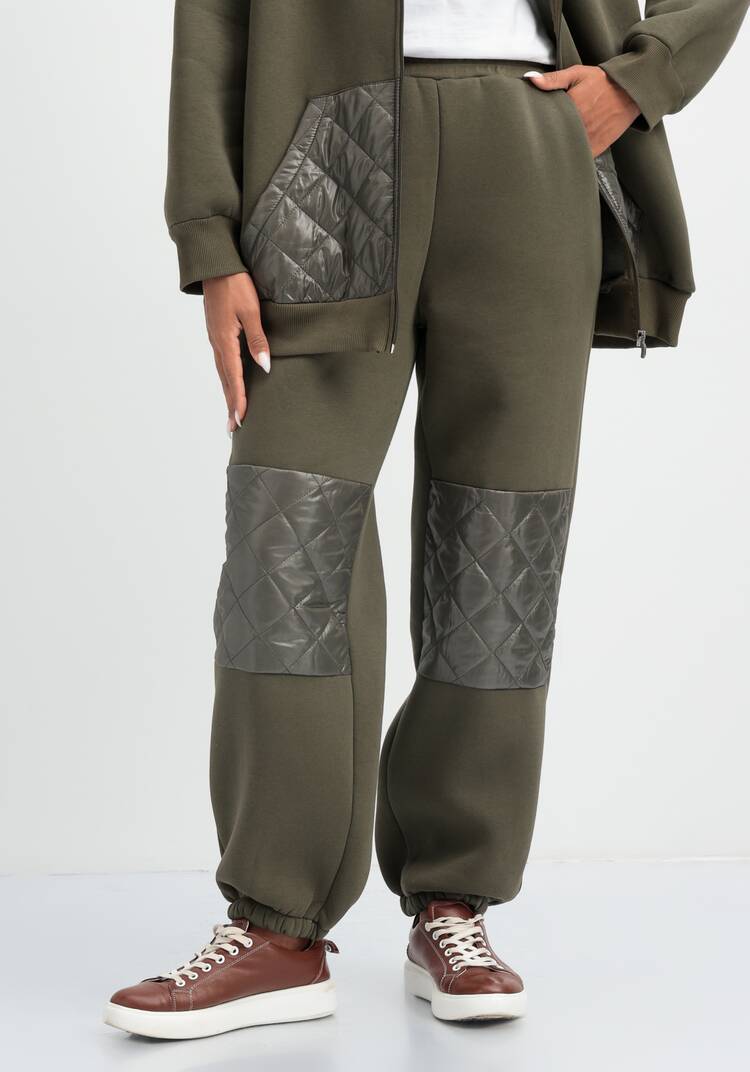 Брюки со вставками из стёганой ткани шир.  750, рис. 17