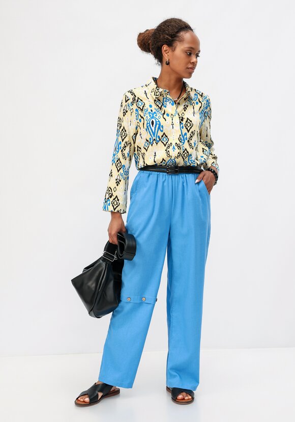 Брюки с декоративной планкой шир.  580, рис. 7