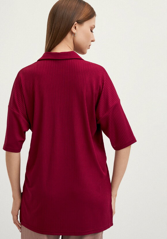 Поло с отложным воротником в рубчик шир.  580, рис. 27