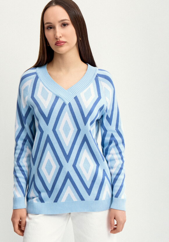 Джемпер с геометрическим рисунком шир.  580, рис. 18