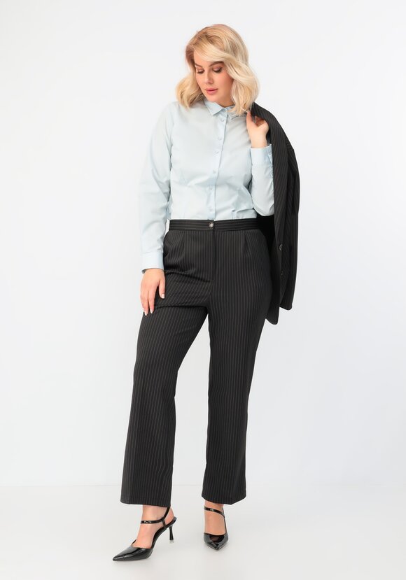 Брюки прямого кроя в полоску шир.  580, рис. 35