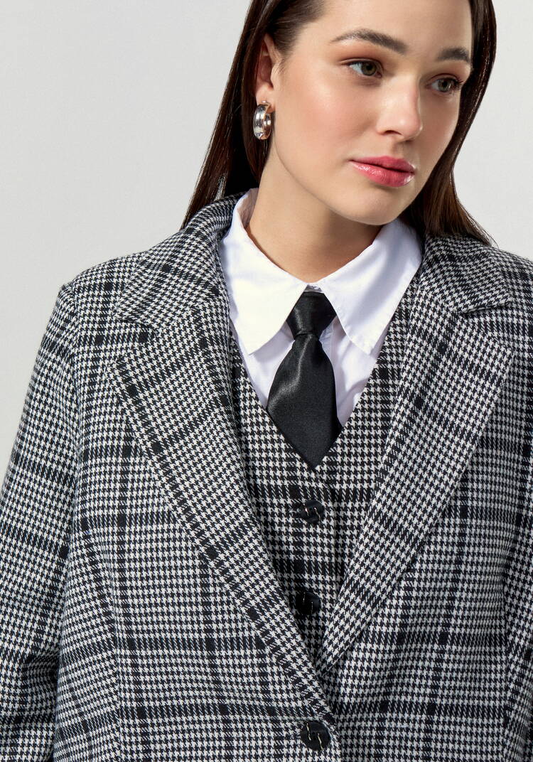 Пиджак с принтом клетка шир.  750, рис. 5