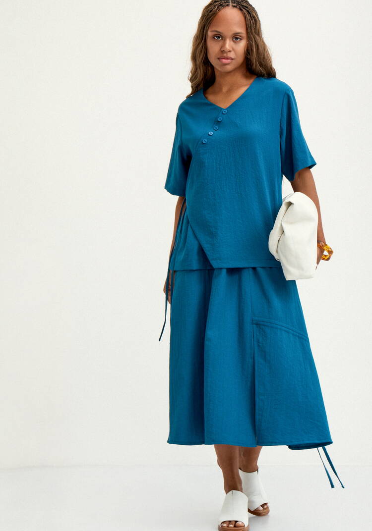 Блуза  свободного кроя шир.  750, рис. 10