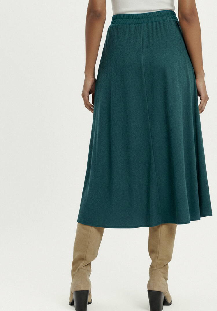 Юбка А-силуэта из эко-замши, на резинке шир.  750, рис. 3