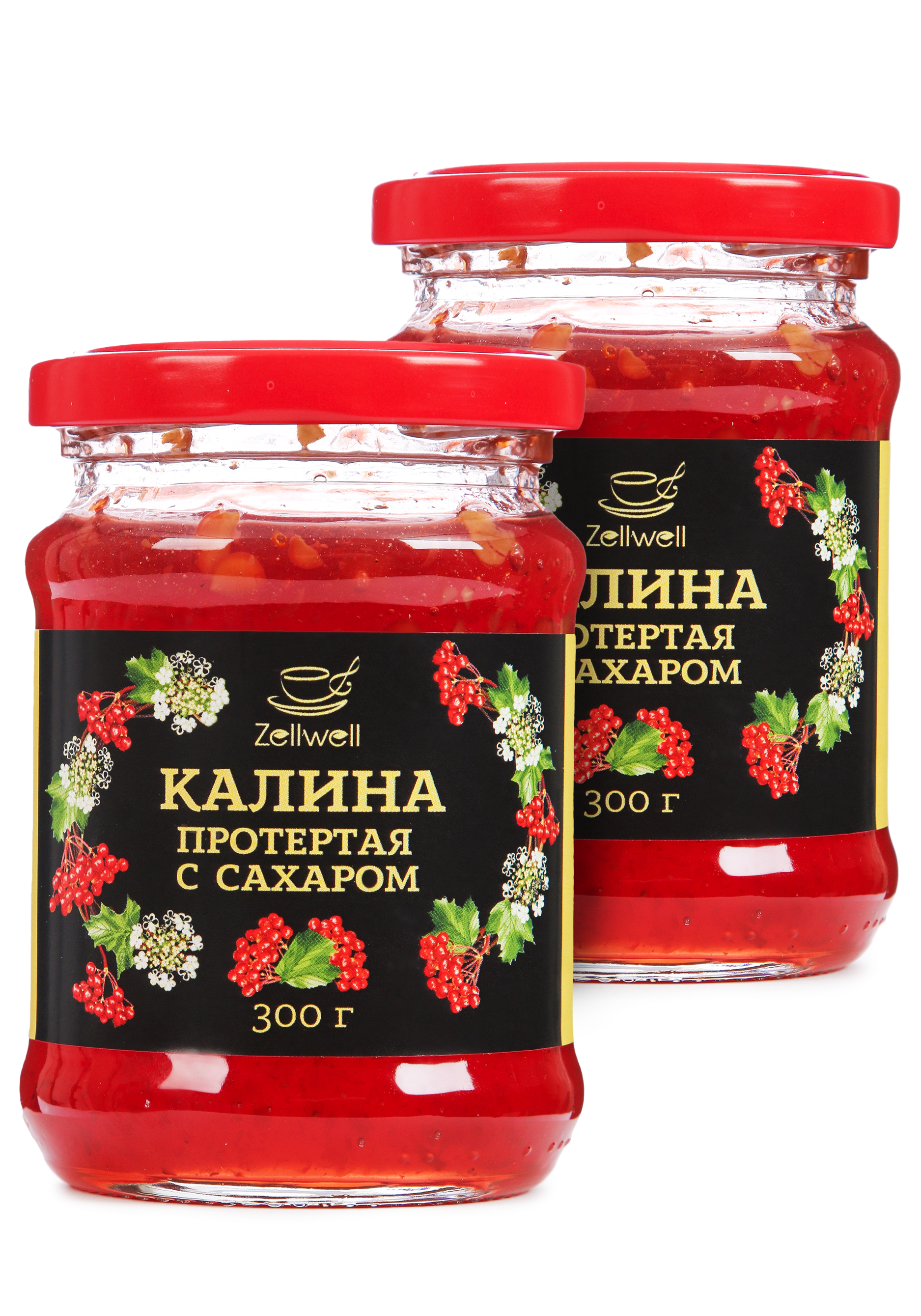 

Ягода протертая с сахаром, 2 шт., Калина протертая с сахаром